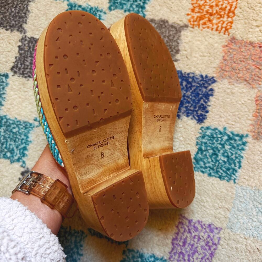 RARE Charlotte Stone Martino Platform Clog in Carnival - Size 8 - Picture 8 of 10